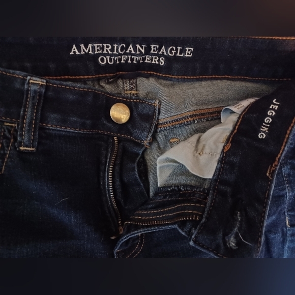 American Eagle Outfitters Blue Straight Jeans Classic Fit - Picture 7 of 9